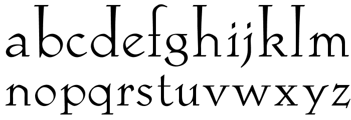 OPTILocca-Light Font LOWERCASE