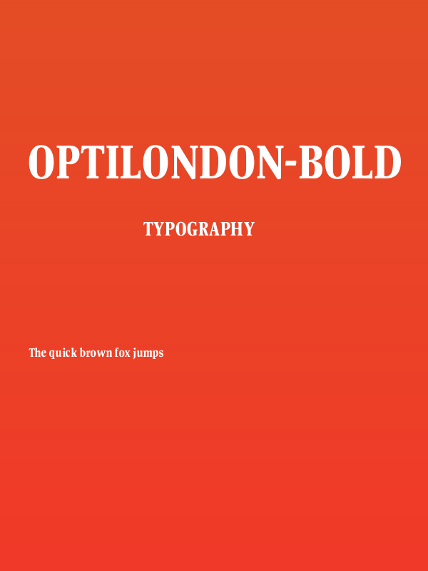 OPTILondon-Bold Poster