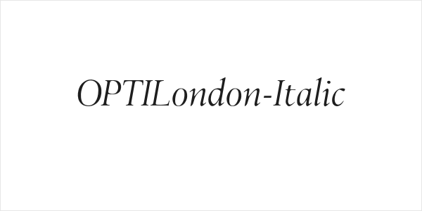 OPTILondon-Italic Logo