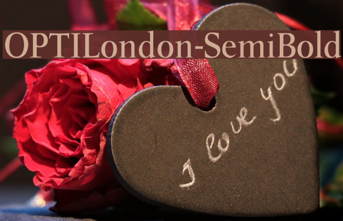 OPTILondon-SemiBold Font examples