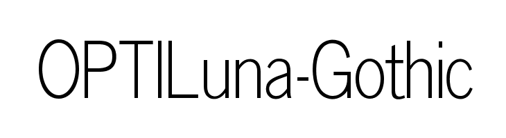 OPTILuna-Gothic Font