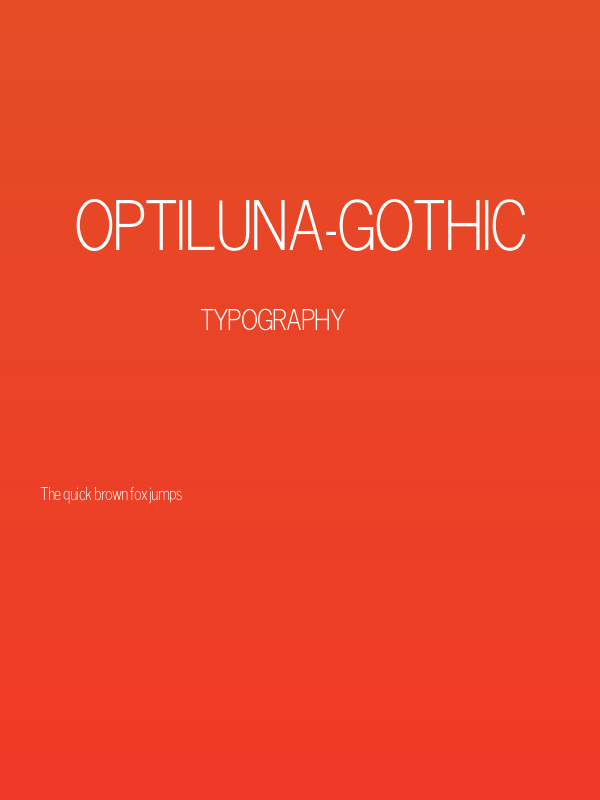 OPTILuna-Gothic Poster