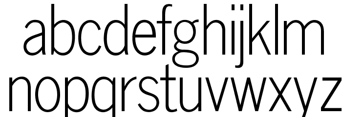 OPTILuna-Gothic Font LOWERCASE