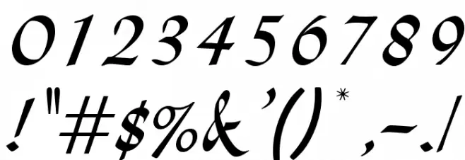 OPTILydian-Cursive Font OTHER CHARS