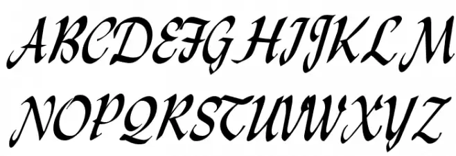 OPTILydian-Cursive フォント 大文字