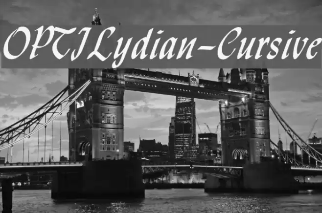 OPTILydian-Cursive Font examples