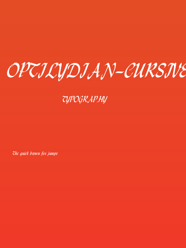 OPTILydian-Cursive Poster