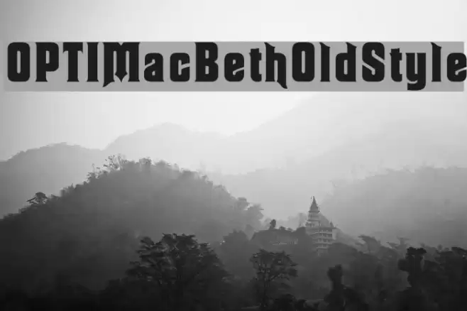 OPTIMacBethOldStyle Font examples