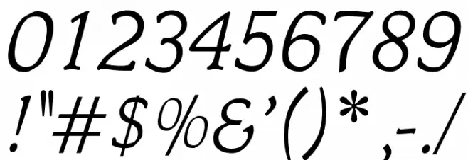 OPTIMagnaCarta-Italic Font OTHER CHARS
