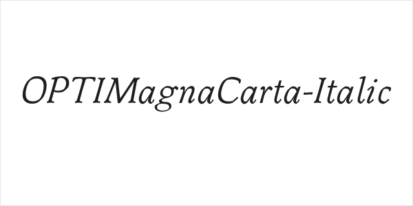 OPTIMagnaCarta-Italic Logo