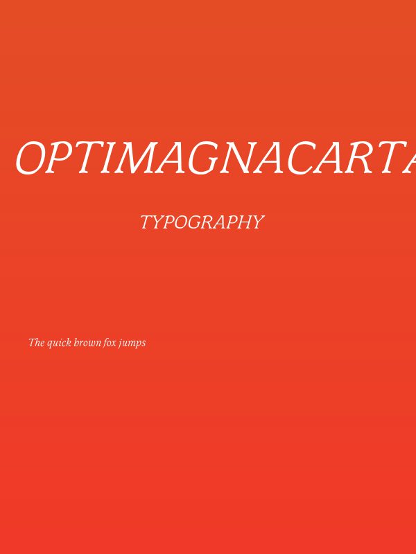 OPTIMagnaCarta-Italic Poster
