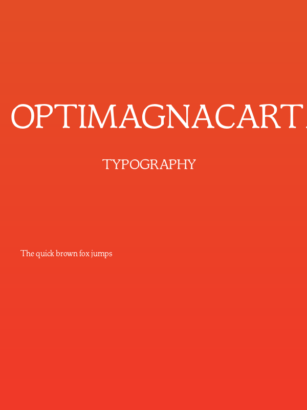 OPTIMagnaCarta-Regular Poster