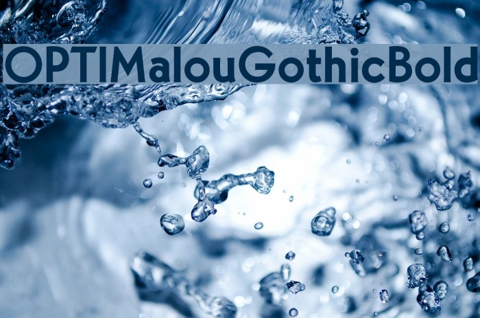 OPTIMalouGothicBold Polices examples
