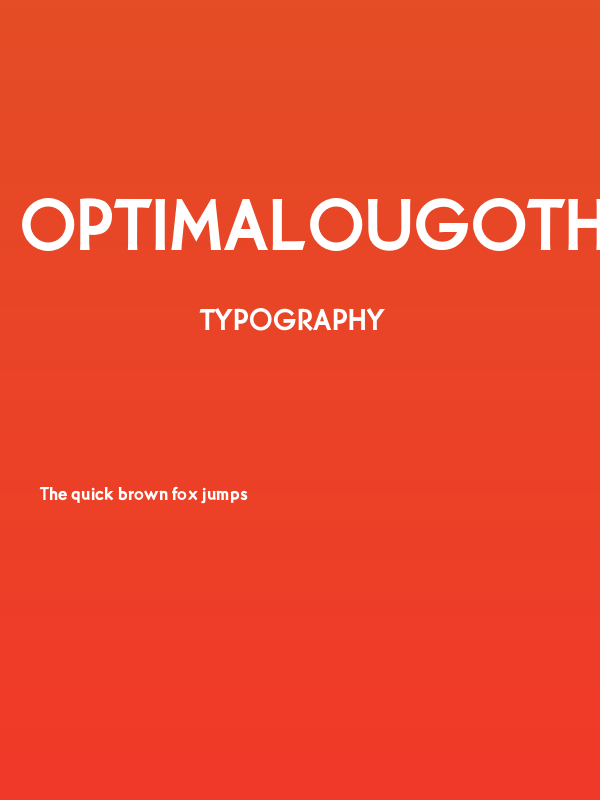 OPTIMalouGothicBold Poster