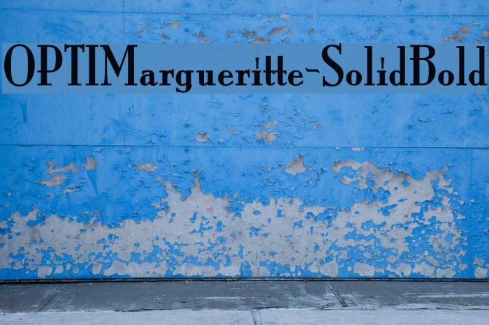 OPTIMargueritte-SolidBold Font examples