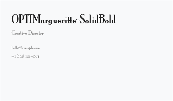 OPTIMargueritte-SolidBold Business Card