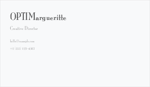 OPTIMargueritte Business Card