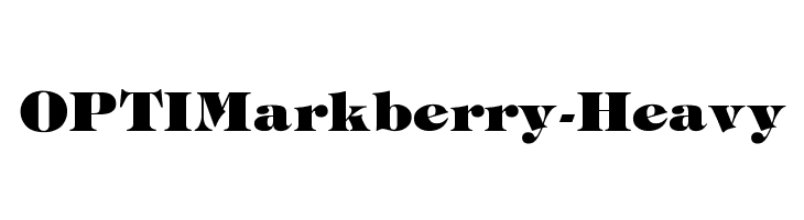 OPTIMarkberry-Heavy Font
