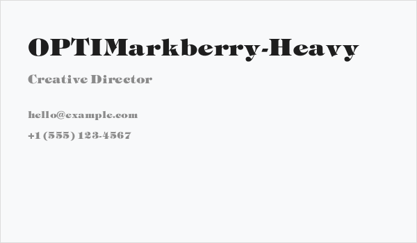 OPTIMarkberry-Heavy Business Card