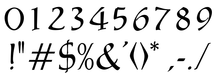 OPTIMarkusRoman Font OTHER CHARS