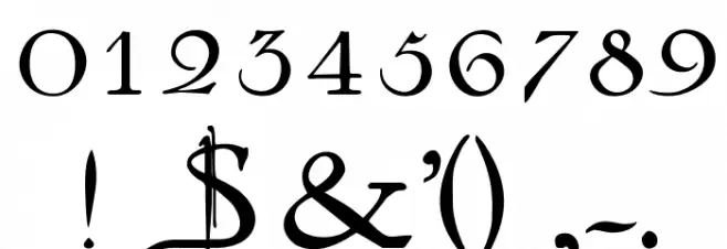 OPTIMayflower Font OTHER CHARS