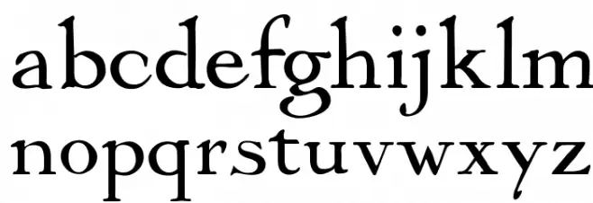 OPTIMayflower Font LOWERCASE