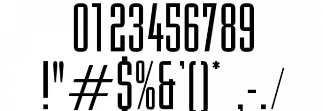 OPTIMercenaryFive Font OTHER CHARS