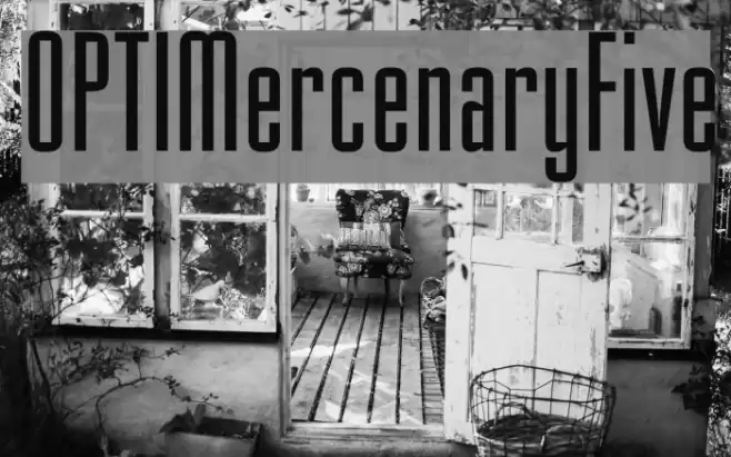 OPTIMercenaryFive Font examples