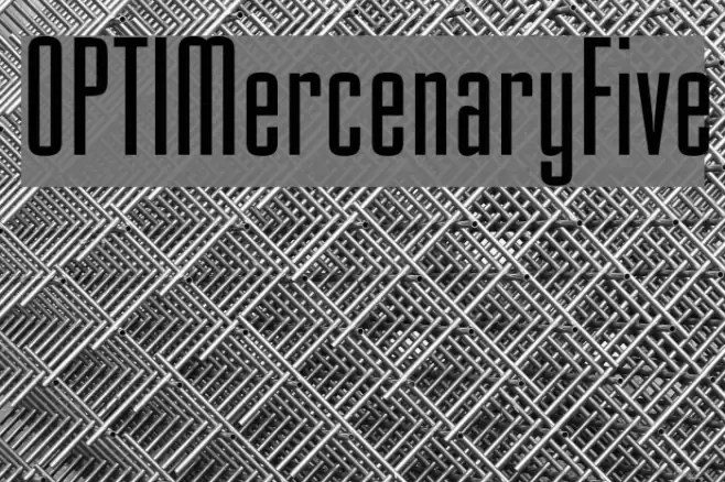 OPTIMercenaryFive Font examples