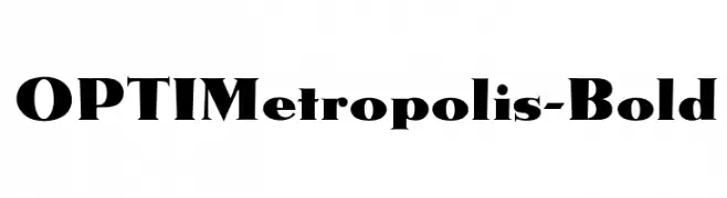 OPTIMetropolis-Bold  Descarca Fonturi Gratis