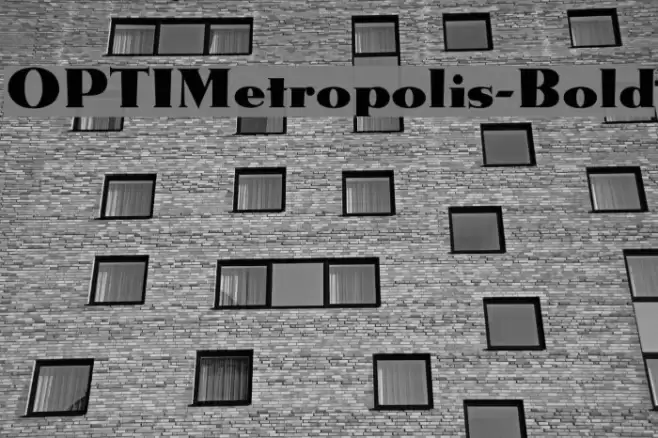 OPTIMetropolis-Bold خط examples
