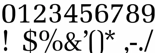 OPTIMill Font OTHER CHARS