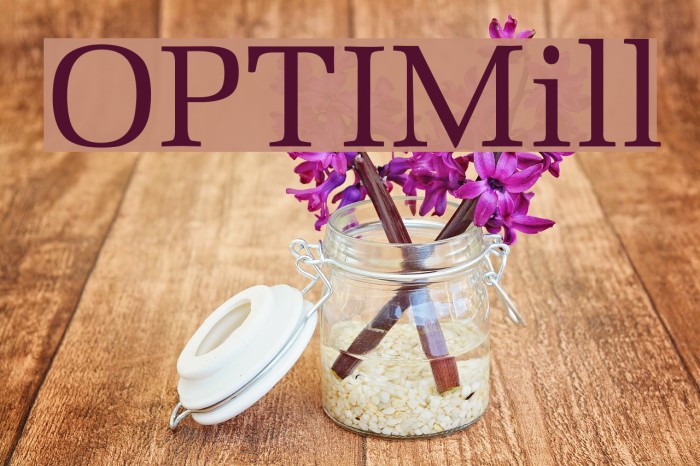 OPTIMill Font examples