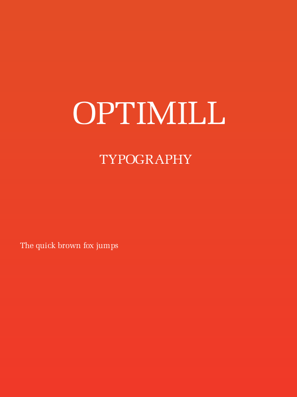 OPTIMill Poster