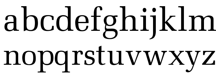 OPTIMill Font LOWERCASE