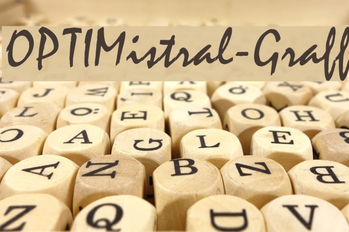 OPTIMistral-Graff Font examples