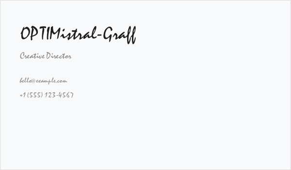 OPTIMistral-Graff Business Card