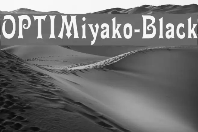 OPTIMiyako-Black Font examples