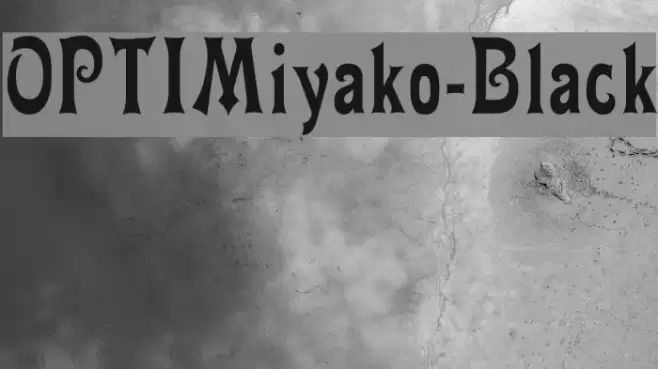 OPTIMiyako-Black Font examples