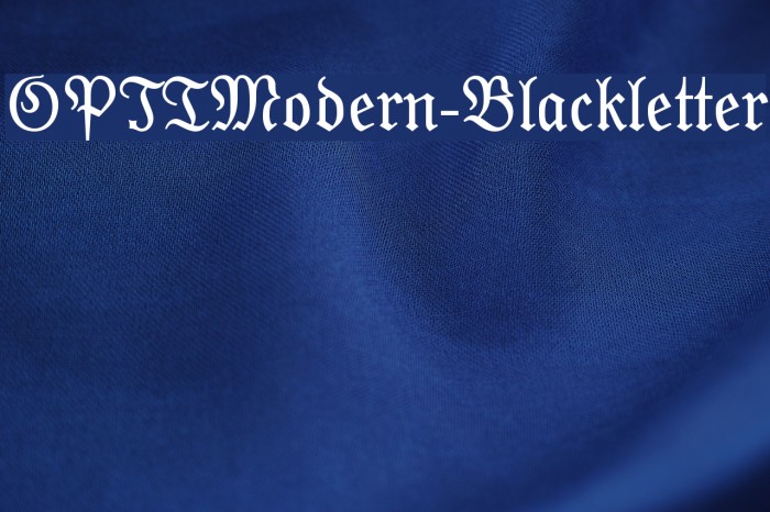 OPTIModern-Blackletter Font examples