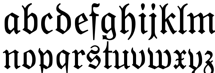 OPTIModern-Blackletter Font LOWERCASE