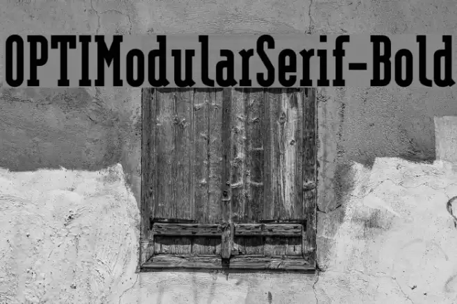 OPTIModularSerif-Bold Font examples
