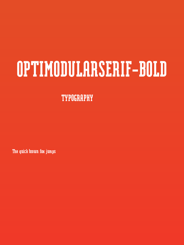 OPTIModularSerif-Bold Poster