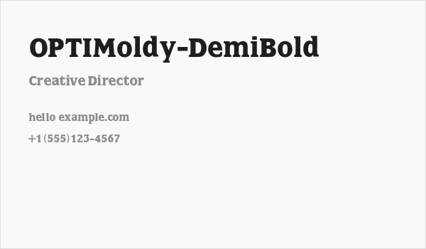 OPTIMoldy-DemiBold Business Card