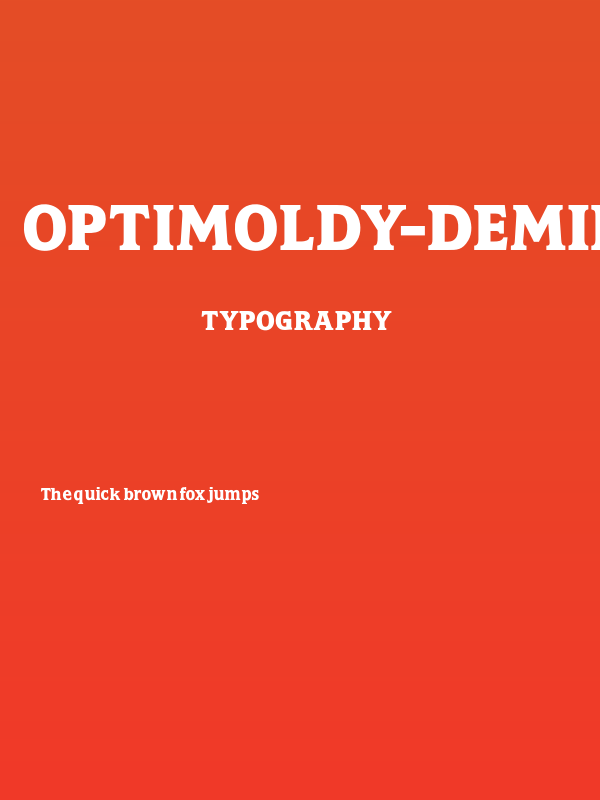 OPTIMoldy-DemiBold Poster