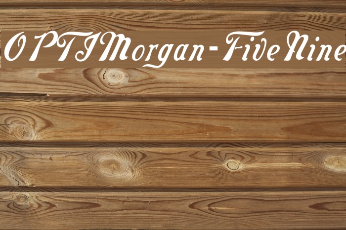 OPTIMorgan-FiveNine Font examples