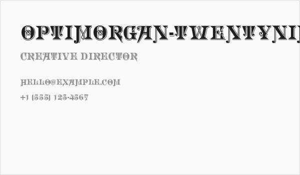 OPTIMorgan-TwentyNine Business Card