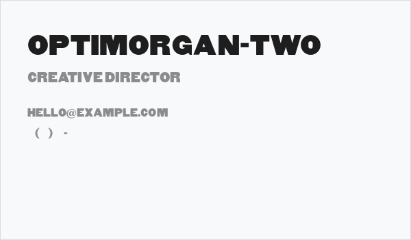 OPTIMorgan-Two Business Card