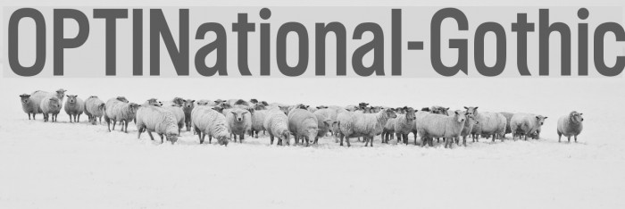 OPTINational-Gothic Font examples