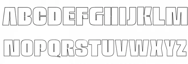 OPTINatty-BoldOutline Schriftart Groß